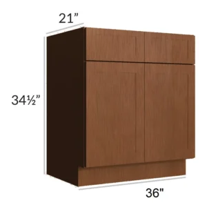 HEIRLOOM BROWN - Vanity Sink Base, 33"W x 34.5"H x 21"D