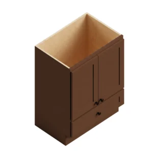 HEIRLOOM BROWN - Vanity Sink Door/Drawer, 24"W x 34.5"H x 21"D