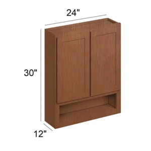 HEIRLOOM BROWN - Vanity Wall Boutique, 24"W x 30"H x 12"D