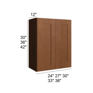 HEIRLOOM BROWN - Standard Wall Cabinets, 24"W x 30"H x 12"D