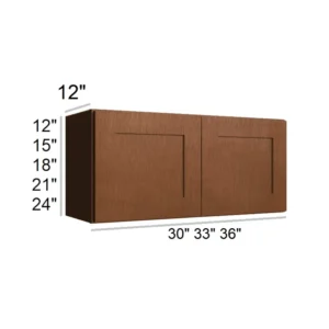 HEIRLOOM BROWN - Standard Wall Cabinets, 24"W x 12"H x 12"D