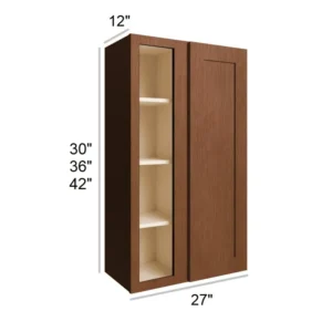 HEIRLOOM BROWN - Blind Wall Cabinets, 27"W x 30"H x 12"D