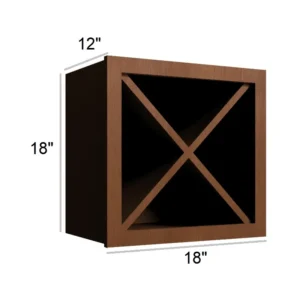 HEIRLOOM BROWN - Wine Storage Cube, 18"W x 18"H x 12"D