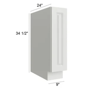 HILLCREST WHITE - Base Full Height Door, 9"W x 34.5"H x 24"D