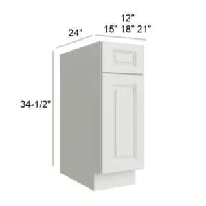 HILLCREST WHITE - Standard Base, 12"W x 34.5"H x 24"D