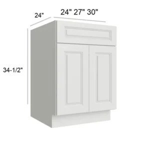 HILLCREST WHITE - Standard Base, 24"W x 34.5"H x 24"D