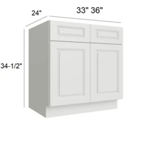 HILLCREST WHITE - Standard Base, 33"W x 34.5"H x 24"D