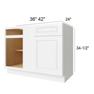 HILLCREST WHITE - Blind Base Corner, 39"W x 34.5"H x 24"D