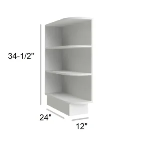 HILLCREST WHITE - Open End Base, 12"W x 34.5"H x 24"D