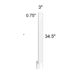 HILLCREST WHITE - Base Filler, 3"W x 30"H x 0.75"D