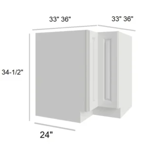 HILLCREST WHITE - Lazy Susan Base, 33"W x 34.5"H x 24"D