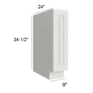 HILLCREST WHITE - Spice Pullout Base, 9"W x 34.5"H x 24"D