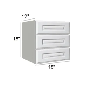 HILLCREST WHITE - Wall Drawer Cabinet, 18"W x 9"H x 12"D