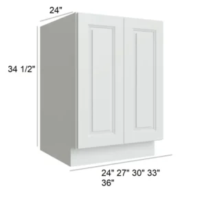 HILLCREST WHITE - Base Full Height Door, 24"W x 34.5"H x 24"D