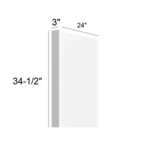 HILLCREST WHITE - Dishwasher Panel, 1"W x 3"H x 0.75"D