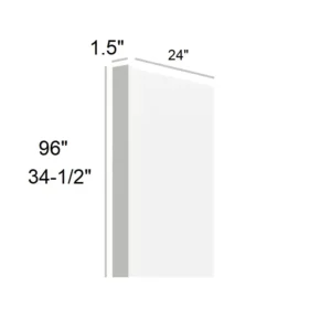 HILLCREST WHITE - Dishwasher Panel, 1.5"W x 34.5"H x 24"D