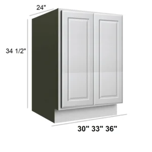 HILLCREST WHITE - Sink Base, 30"W x 34.5"H x 24"D