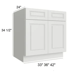 HILLCREST WHITE - Sink Base, 33"W x 34.5"H x 24"D
