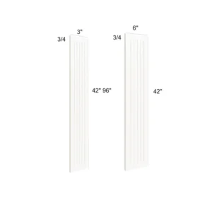 HILLCREST WHITE - Tall Fluted Filler, 1"W x 1"H x 0.75"D