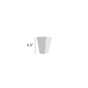 HILLCREST WHITE - Tapered Leg, 1"W x 1"H x 1"D
