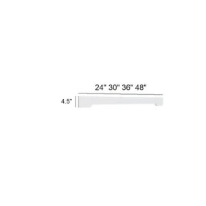 HILLCREST WHITE - Arched Valance, 24"W x 1"H x 1"D