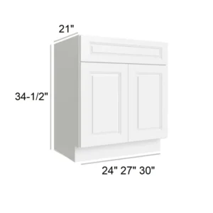 HILLCREST WHITE - Vanity Sink Base, 21"W x 34.5"H x 21"D