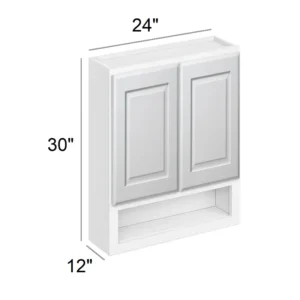 HILLCREST WHITE - Vanity Wall Boutique, 24"W x 30"H x 12"D