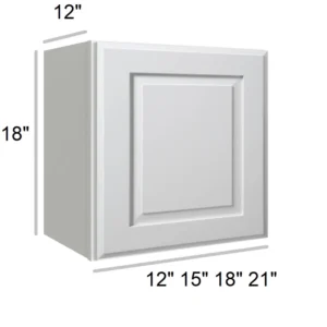 HILLCREST WHITE - Wall Bridge Cabinets, 12"W x 18"H x 12"D
