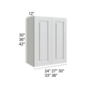 HILLCREST WHITE - Standard Wall Cabinets, 24"W x 30"H x 12"D