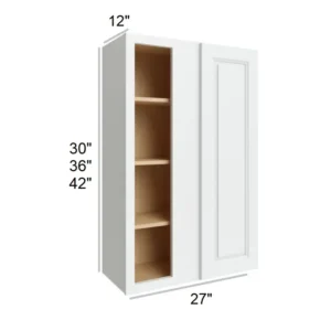 HILLCREST WHITE - Blind Wall Cabinets, 27"W x 30"H x 12"D