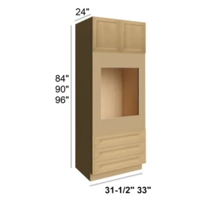 NATURAL WOOD - Oven Cabinets, 33"W x 84"H x 24"D