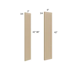 NATURAL WOOD - Tall Fluted Filler, 1"W x 1"H x 0.75"D