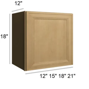 NATURAL WOOD - Wall Bridge Cabinets, 12"W x 18"H x 12"D