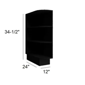 Slim Shaker Black - Open End Base, 12"W x 34.5"H x 24"D