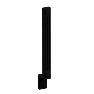 Slim Shaker Black - Base Fluted Filler, 3"W x 34.5"H x 0.75"D