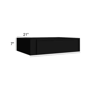 Slim Shaker Black - knee drawer, 36"W x 7.5"H x 21"D