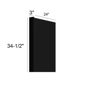 Slim Shaker Black - Dishwasher Panel, 1"W x 3"H x 0.75"D