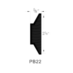 Slim Shaker Black - decorative wooden block, 1"W x 1"H x 1"D