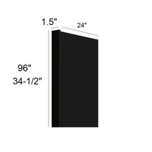 Slim Shaker Black - Dishwasher Panel, 1.5"W x 34.5"H x 24"D