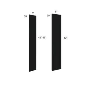 Slim Shaker Black - Tall Fluted Filler, 1"W x 1"H x 0.75"D