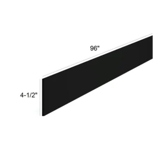 Slim Shaker Black - Toe kick, 96"W x 4.5"H x 0.75"D