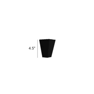 Slim Shaker Black - Tapered Leg, 1"W x 1"H x 1"D