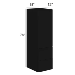 Slim Shaker Black - Linen cabinet, 18"W x 7.5"H x 12"D