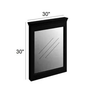 Slim Shaker Black - Vanity Mirror, 30"W x 30"H x 12"D