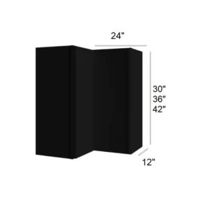 Slim Shaker Black - Easy Reach, 24"W x 30"H x 12"D