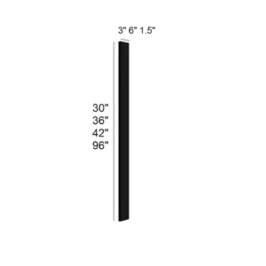Slim Shaker Black - Tall Filler, 1.5"W x 96"H x 0.75"D