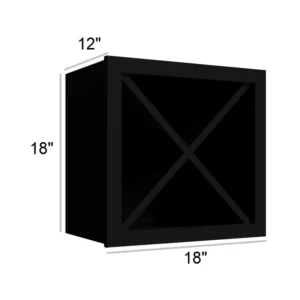 Slim Shaker Black - Wine Storage Cube, 18"W x 18"H x 12"D