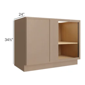 SLIM SHAKER OAK - Blind Base Corner, 36"W x 34.5"H x 24"D