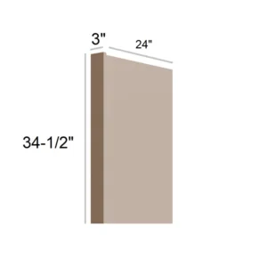 SLIM SHAKER OAK - Dishwasher Panel, 1"W x 3"H x 0.75"D