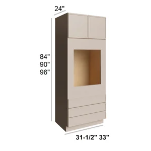SLIM SHAKER OAK - Oven Cabinets, 33"W x 84"H x 24"D